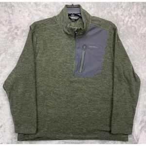 Eddie Bauer Men's‎ First Ascent Fleece Jacket 1/2 Zip 2XL Green Full Zip Outdoor